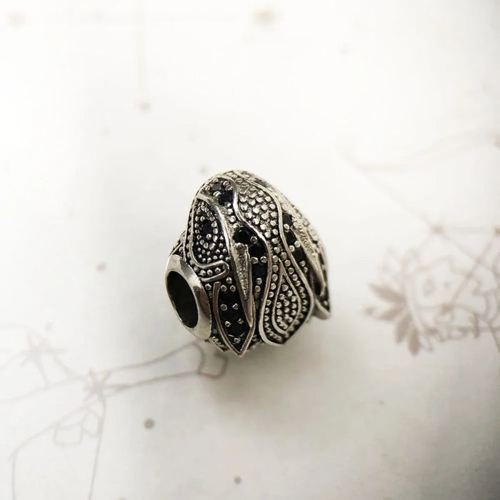 925 Sterling Silver Zircon Eagle Falcon Beads Charm For European Jewelry