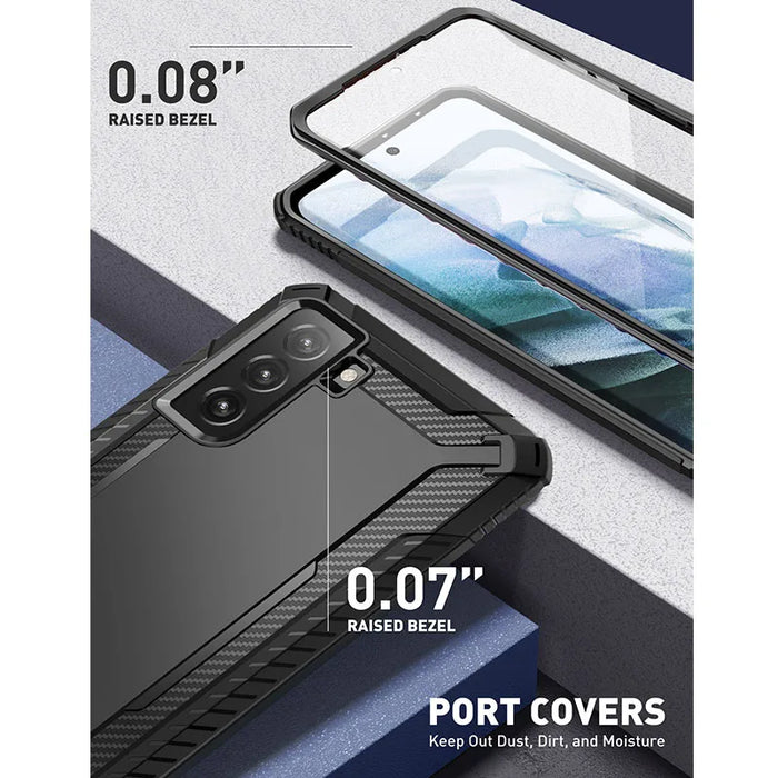 For Samsung Galaxy S21 Fe 5G 6.4 Inch 2022 Release Full-Body Rugged Case With Built-In Screen Protector