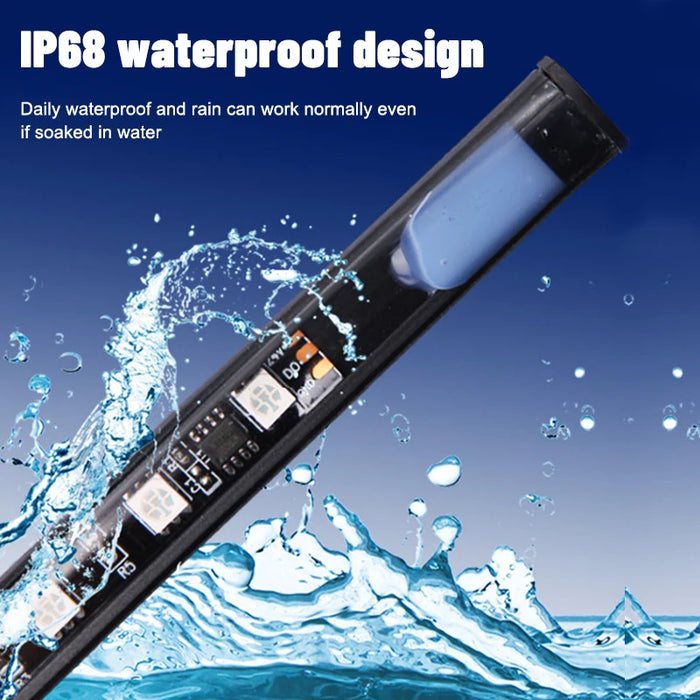 24V Truck Led Ambient Light Strip Colourful Flashing For Night Driving Safety