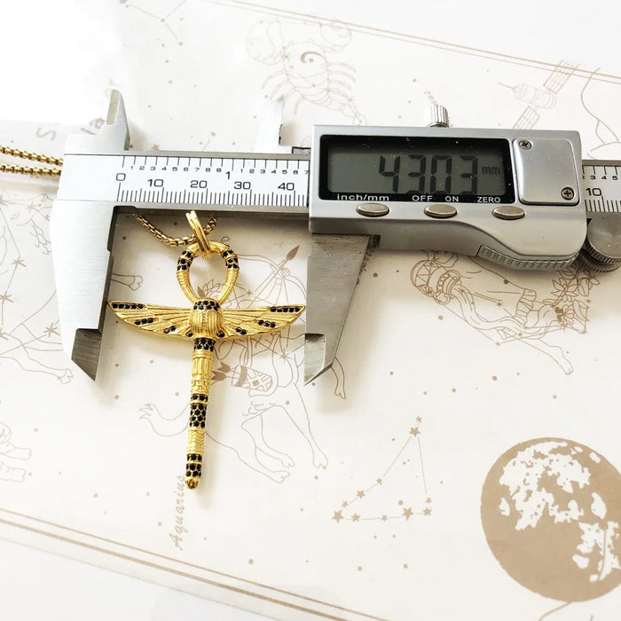 925 Sterling Silver Ankh Scarab Necklace Fine Jewelry For Women & Men