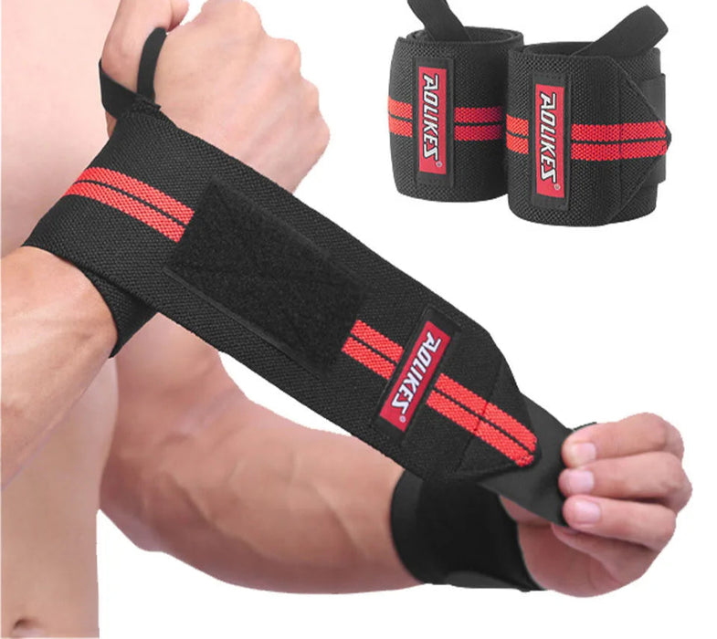 Pair of Professional Wrist Wraps For Strength Training Heavy Duty With Thumb Loop