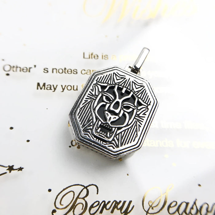 925 Sterling Silver Black Cat Winter Pendant Self Confidence & Strength Gift For Women & Men