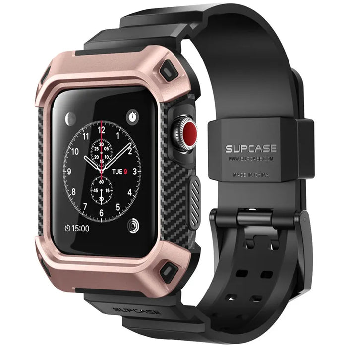 For Apple Watch Series 3 / 2 / 1 42Mm Rugged Protective Case With Strap Bands