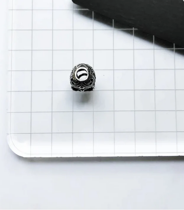 925 Sterling Silver Skull King Beads Punk Charm For Women & Men