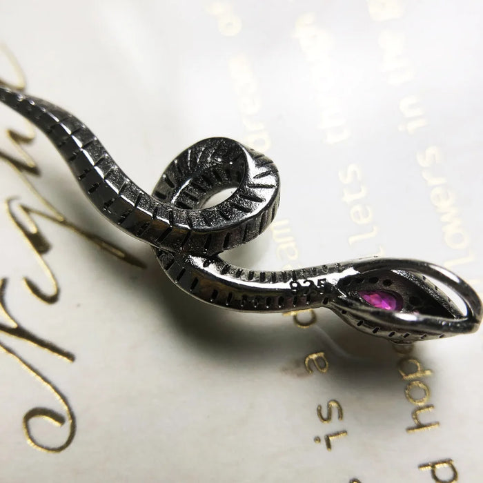 925 Sterling Silver Boho Snake Pendant Summer Protection Gift For Women
