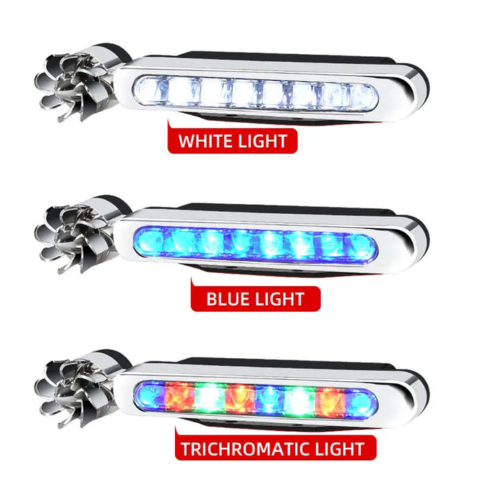 2Pcs Car Wind Energy Led Drl Daytime Running Light No Power Supply Needed