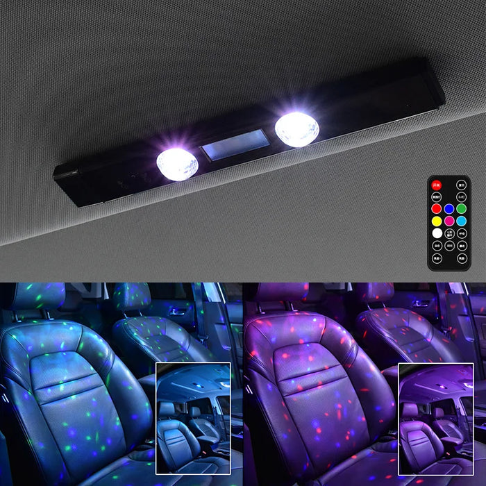 Wireless Voice Control Rgb Car Star Light Usb Charging