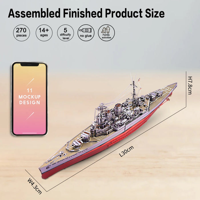 3D Battleship Model Puzzle Perfect Gift For Adults