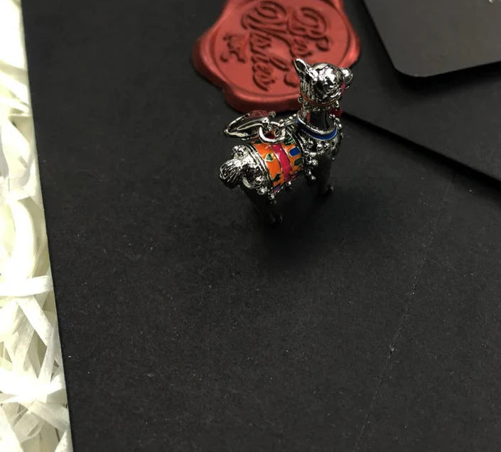 925 Sterling Silver Alpaca Llama Charm Bracelet Lucky Link Chain Jewelry For Women