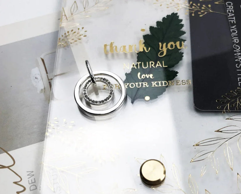 925 Sterling Silver Pave Circles Pendant Fashion Jewelry For Women