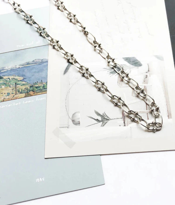 925 Sterling Silver Rebel Look Charm Necklace Fashion Jewelry For Women & Men