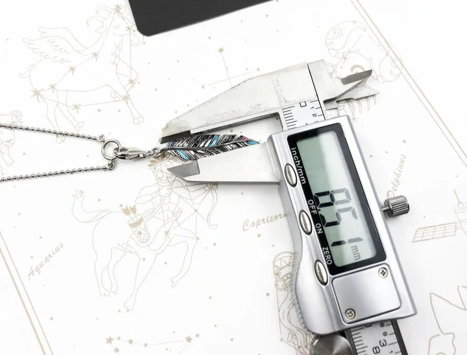 925 Sterling Silver Boho Feather Necklace Jewelry For Women