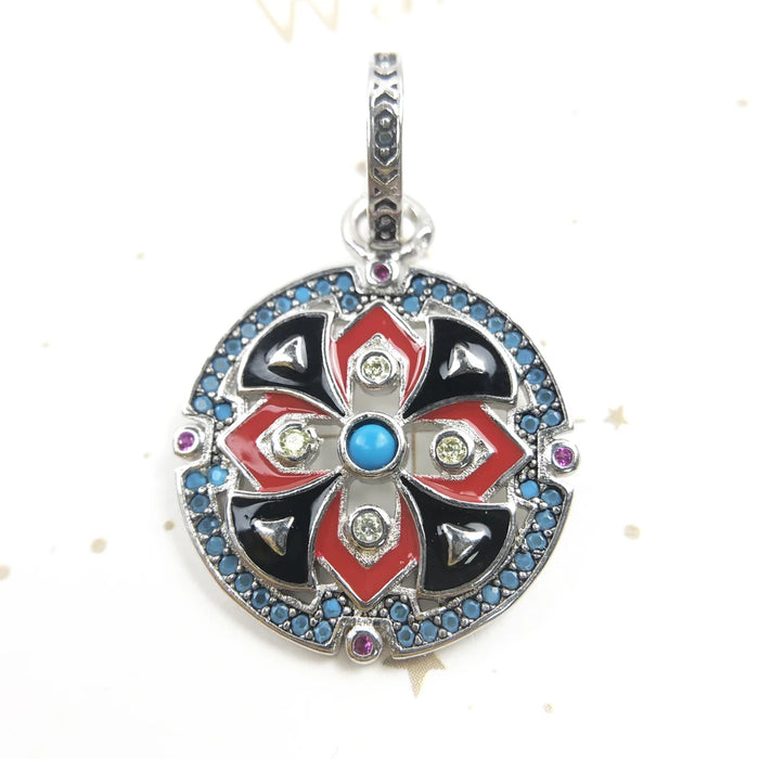 925 Sterling Silver Graceful Asian Ornaments Pendant Jewelry For Women