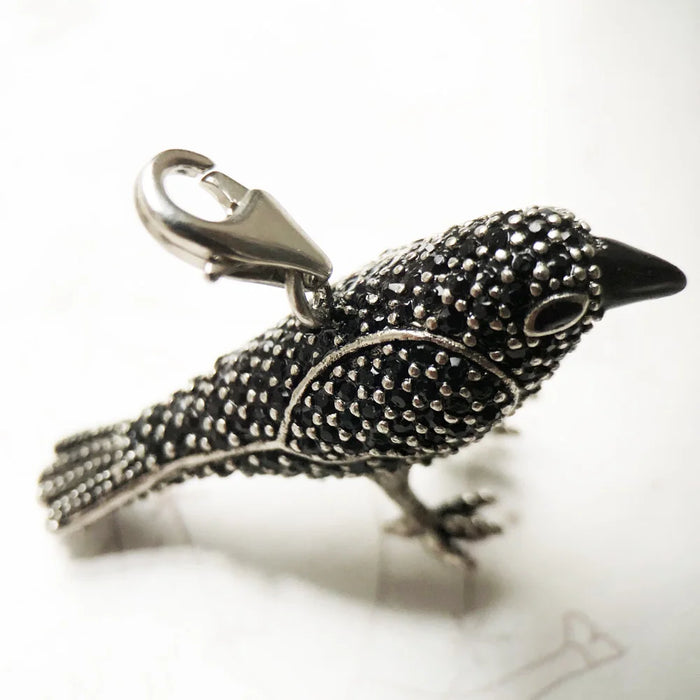925 Sterling Silver Black Raven Pendant Fashion Jewelry For Men & Women