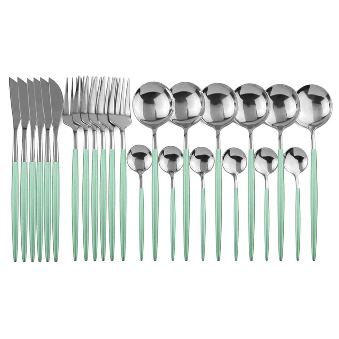 24 Piece Stainless Steel Cutlery Set For 6