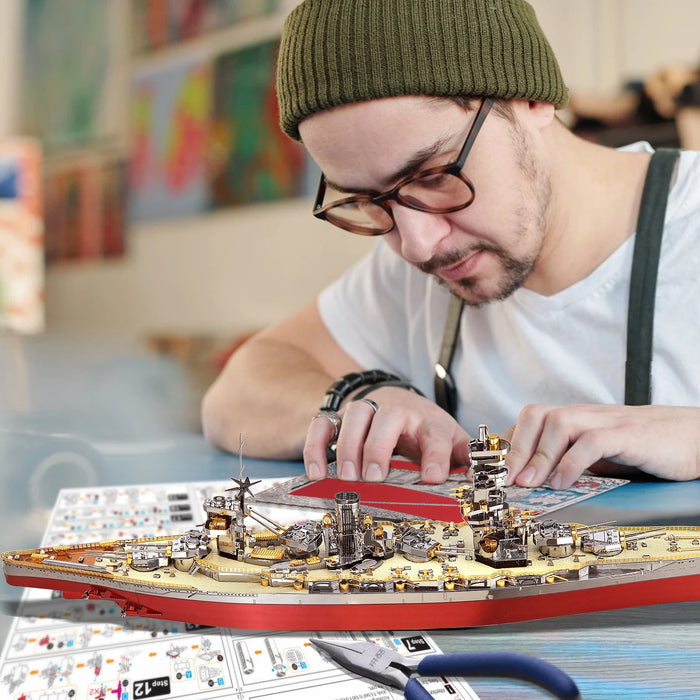 3D Metal Battleship Puzzle Kit Diy Jigsaw Toy For Adults