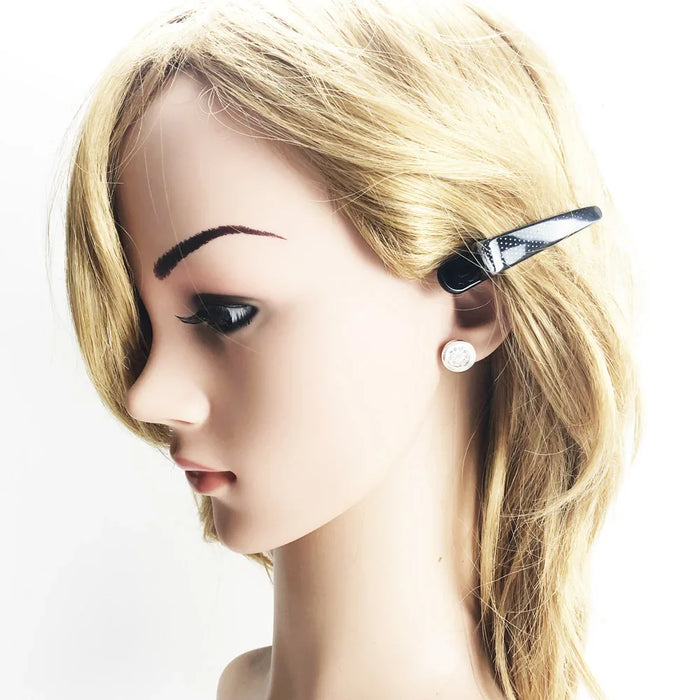 925 Sterling Silver Round Stud Earrings Glam Gift For Women