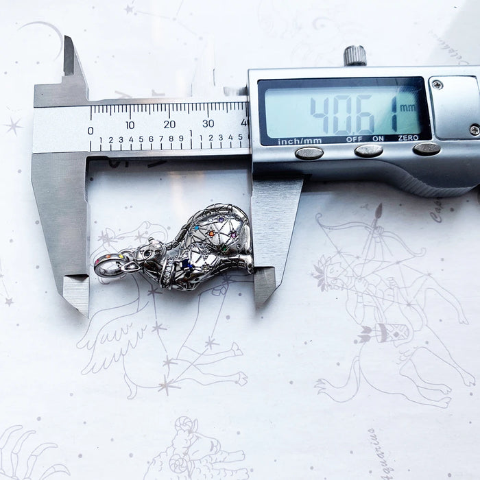 925 Sterling Silver Boho Cat Constellation Pendant 2022 Fine Jewelry Gift For Women