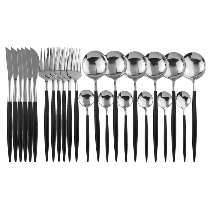 24 Piece Stainless Steel Cutlery Set For 6