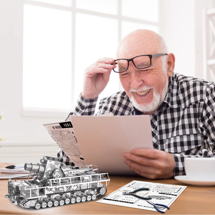 Railway Gun 3D Metal Puzzle Kit Diy Jigsaw Toy For Adults