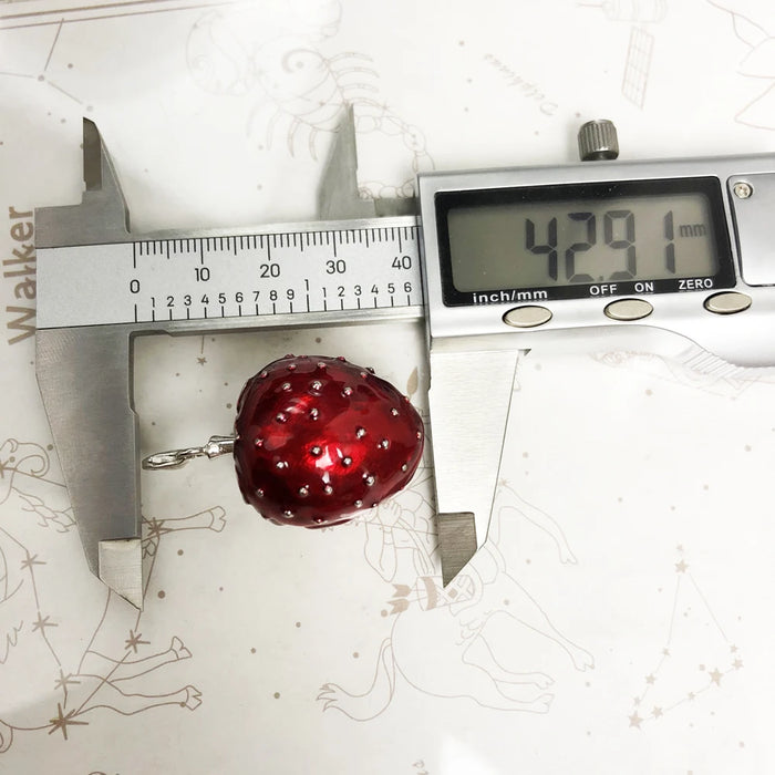 925 Sterling Silver Strawberry Locket Pendant Love Jewelry For Women