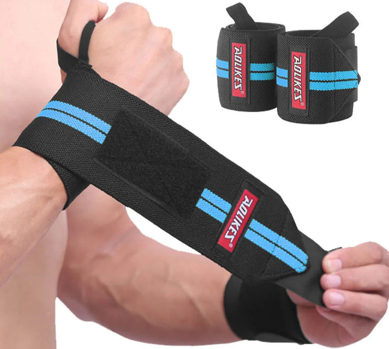 Pair of Professional Wrist Wraps For Strength Training Heavy Duty With Thumb Loop