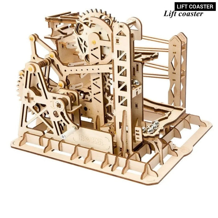 Marble Run Set 5 Kinds 3d Wooden Puzzle Diy Model Building
