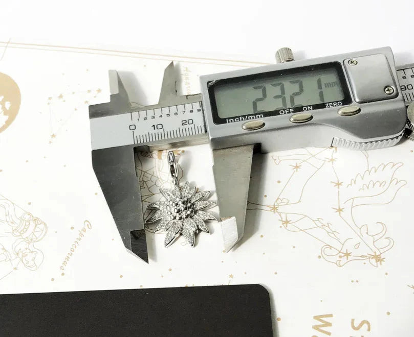 925 Sterling Silver Romantic Gift Necklace Edelweiss Bijoux For Women