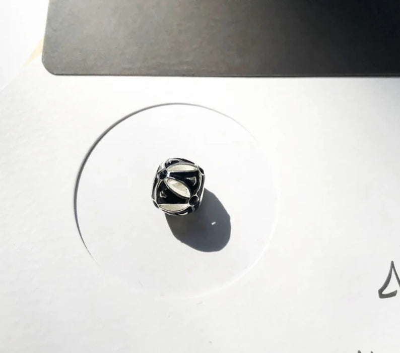 925 Sterling Silver Black Asian Ornament Beads Fits Bracelets & Necklaces Gift For Women & Men European Charm Jewelry Accessory