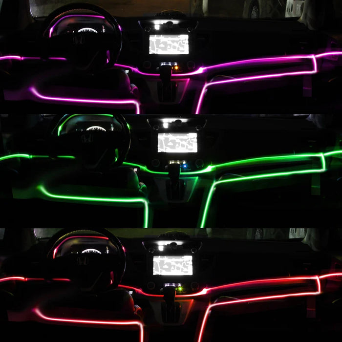 64-Colour Usb Car Interior Lights Sound Control Rgb Ambient Lamp