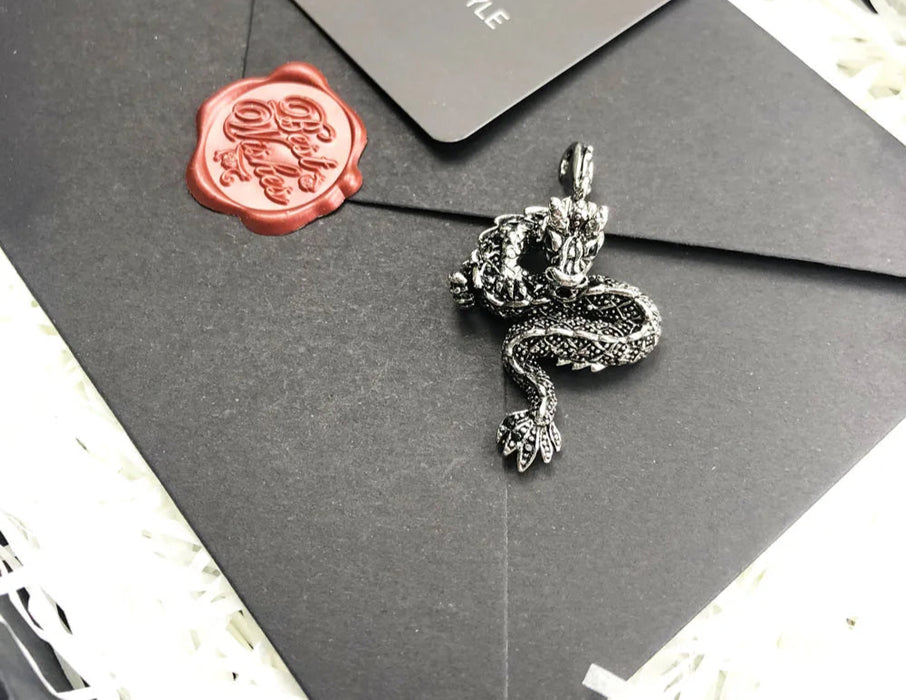 925 Sterling Silver Dragon Myth Pendant Fashion Jewelry For Men & Women