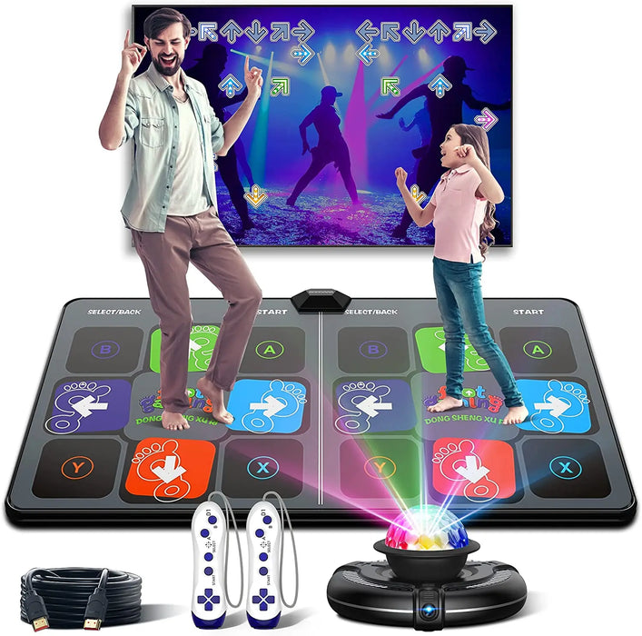 Wireless Dance Mat For Tv / Pc Anti Slip Fitness Music Game Double Controller Foldable