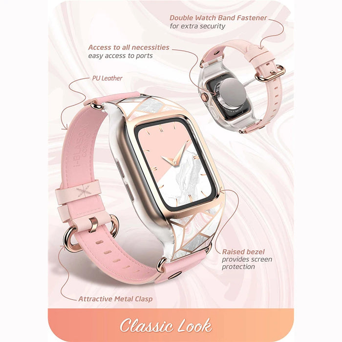 For Apple Watch Series 3 / 2 / 1 38Mm Cosmo Stylish Sporty Protective Bumper Case With Adjustable Strap Bands