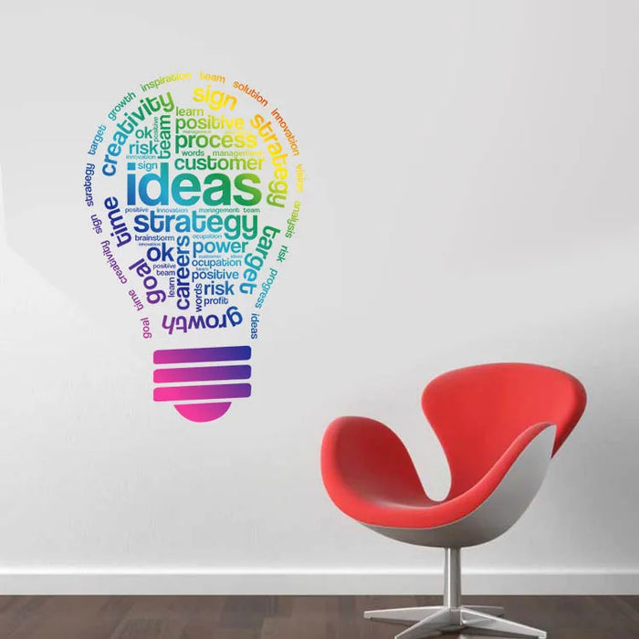 Colourful Bulb Patterns Wall Stickers For Home Decor