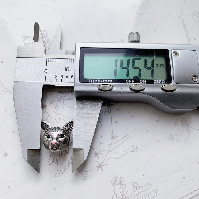 925 Sterling Silver Magical Cat Beads Diy Jewelry Accessory For Women