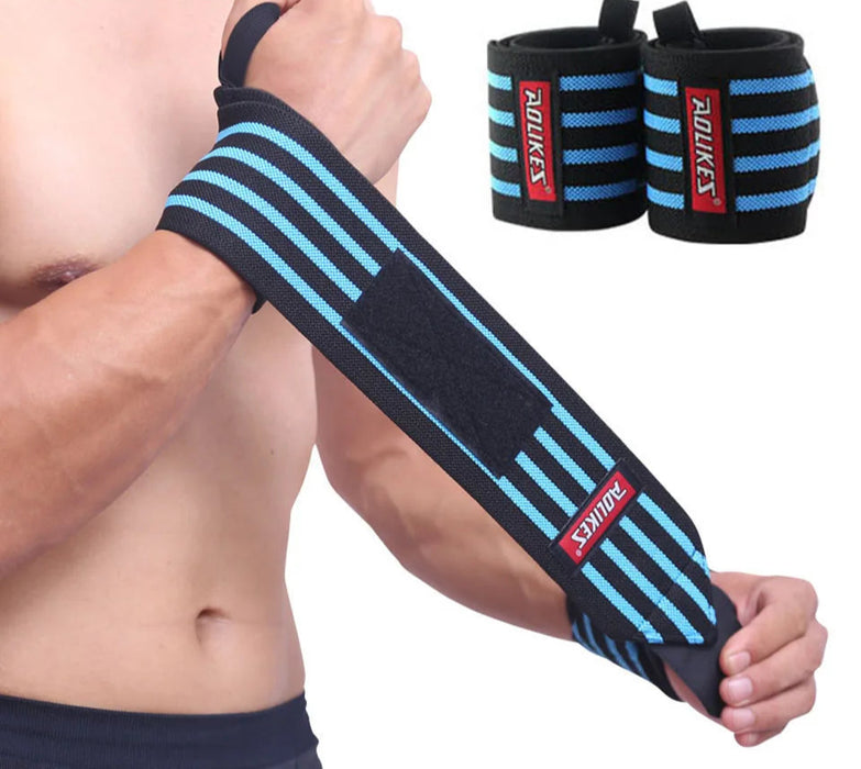 Pair of Professional Wrist Wraps For Strength Training Heavy Duty With Thumb Loop