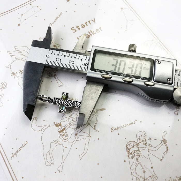 925 Sterling Silver Lucky Cross Pendant Ethnic Summer Jewelry For Women & Men