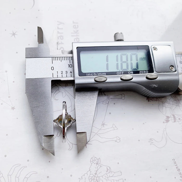 925 Sterling Silver White Ring Royalty Boho For Women