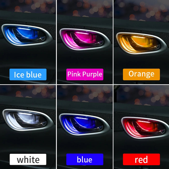 Universal Car Door Interior Led Atmosphere Lights 4Pcs