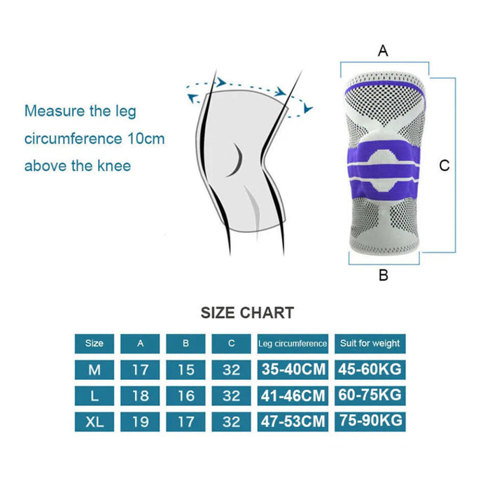 Silicone Gel Knee Brace For Joint Pain Relief Men / Women