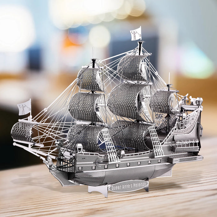 3D Metal Puzzle Model Building Kit Queen Anne's Revenge Jigsaw Toy