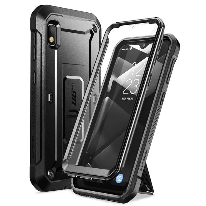 For Samsung A10E 2019 Rugged Holster Case With Built-In Screen Protector & Kickstand