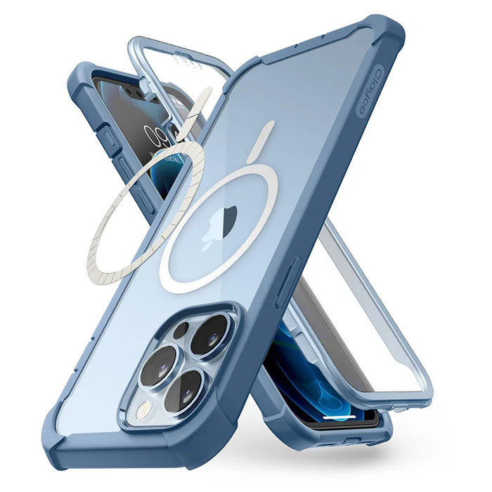 For Iphone 13 Pro 6.1 Inch 2021 Forza Magnetic Dual Layer Rugged Case With Built-In Screen Protector