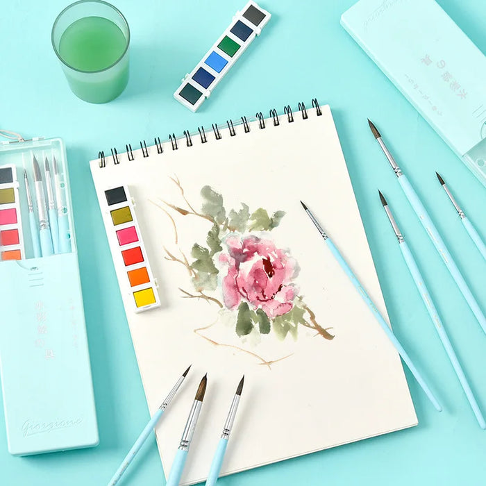 Animal Hair Watercolour Brush Set For Kids