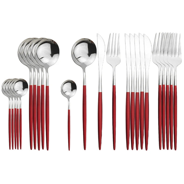 24 Piece Stainless Steel Cutlery Set For 6
