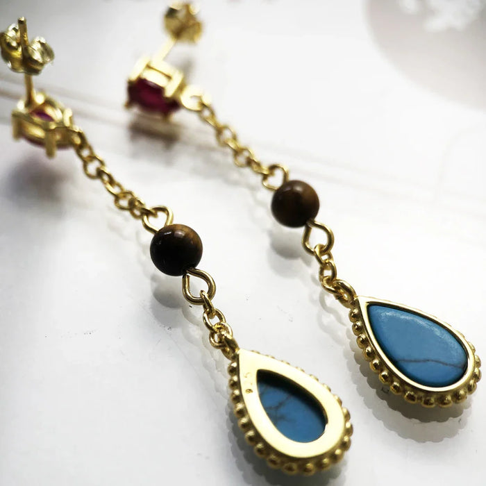 925 Sterling Silver Gold Plated Riviera Earrings Fine Jewelry For Women Autumn Collection