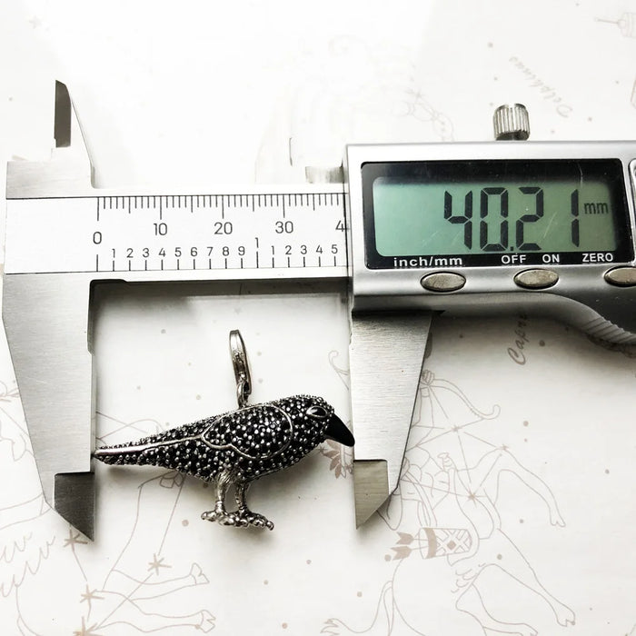 925 Sterling Silver Black Raven Pendant Fashion Jewelry For Men & Women