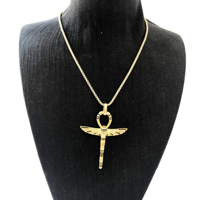 925 Sterling Silver Ankh Scarab Necklace Fine Jewelry For Women & Men
