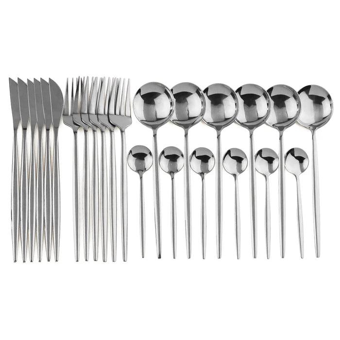 24 Piece Stainless Steel Cutlery Set For 6