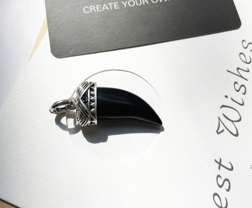 925 Sterling Silver Maori Ethnic Tiger Tooth Pendant Fashion Jewelry For Men & Women